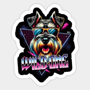 Wild One Schnauzer Sticker